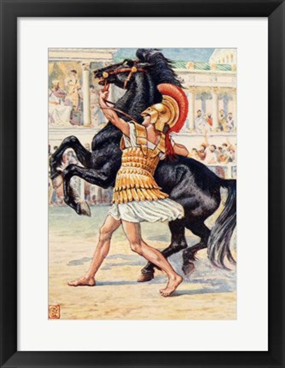 Framed Art Alexander the Great in the Olympic Games Wall Decor 18x24 Artwork